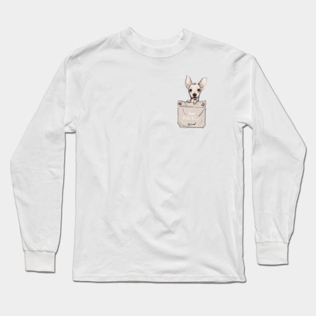 Pocket Dog 3 Long Sleeve T-Shirt by EveFarb